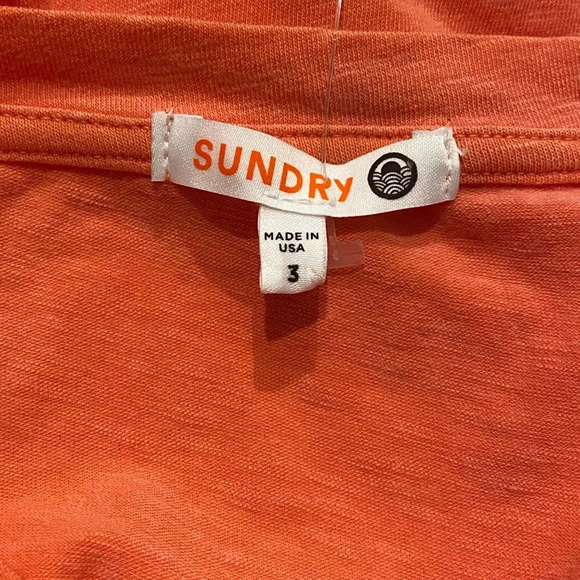 Sundry Tiered Ruffle Sleeve Dress Pigment Cherry 16354 - Picture 7 of 11